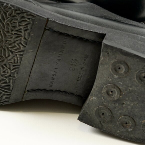 Kansai Yamamoto vintage fold-over leather shoes - Made in Japan - Size US 6.5 - Picture 9 of 14